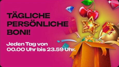 Tägliche persönliche Bonusangebote für registrierte Spieler